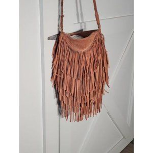 Ecote Suede leather fringe bag